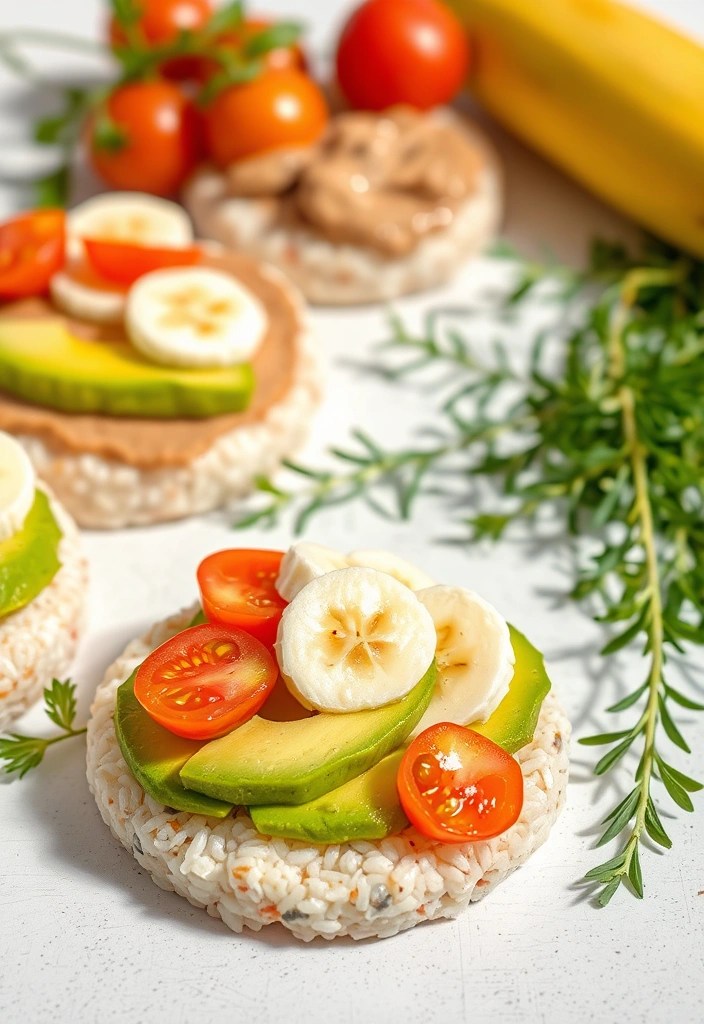 11 No-Cook Healthy Snacks That'll Keep You Energized on Busy Days! - 5. Rice Cake Toppers