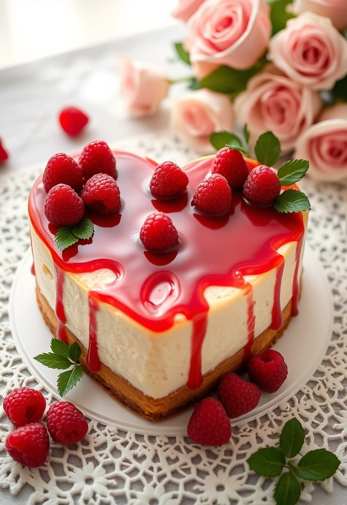 12 Decadent Valentine's Day Dessert Ideas That Are Simply Irresistible! - 3. Heart-Shaped Raspberry Cheesecake