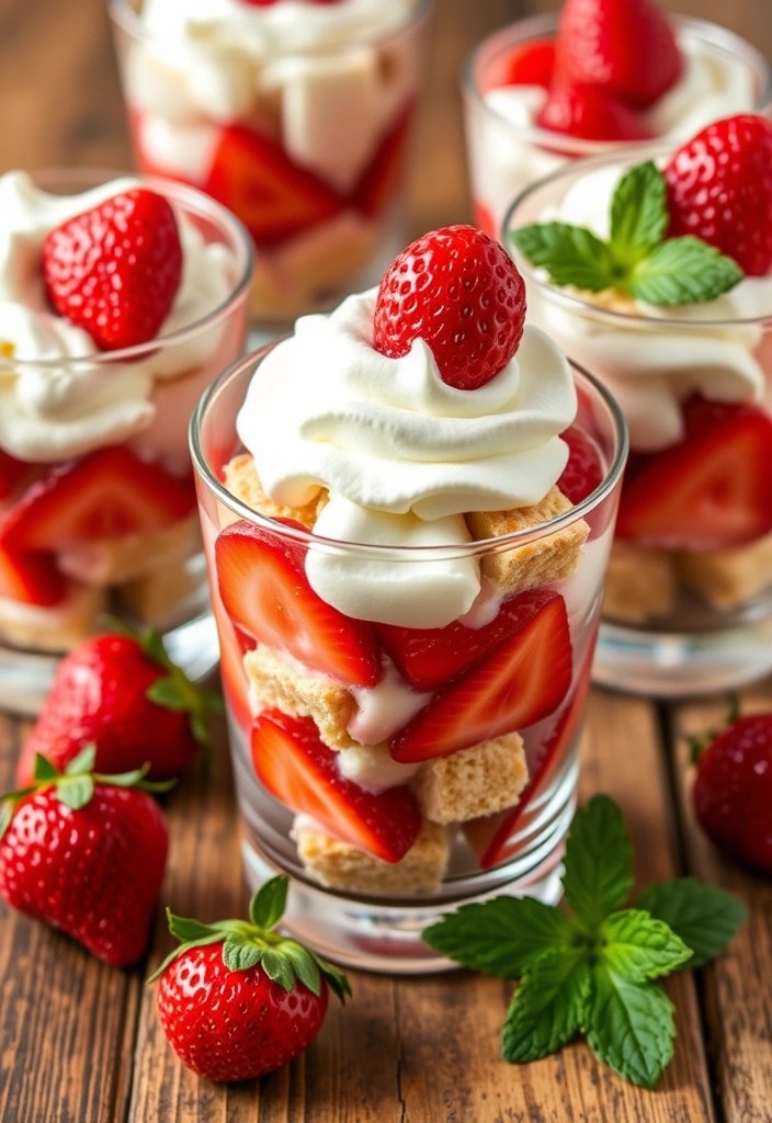 12 Decadent Valentine's Day Dessert Ideas That Are Simply Irresistible! - 5. Strawberry Shortcake Parfaits