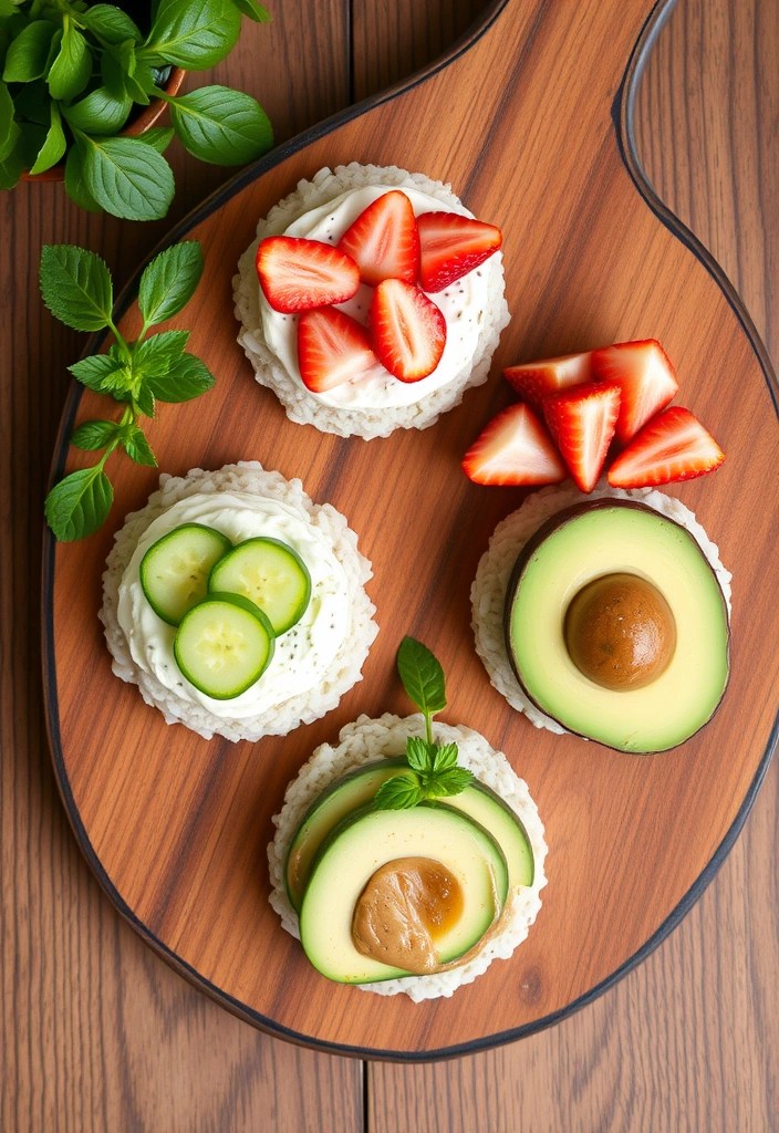 12 Mouthwatering Healthy Snacks You Can Make in Under 10 Minutes (You Won't Believe #5!) - 10. Rice Cake with Toppings