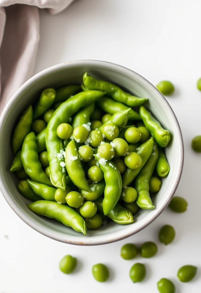 12 Mouthwatering Healthy Snacks You Can Make in Under 10 Minutes (You Won't Believe #5!) - 12. Edamame with Sea Salt