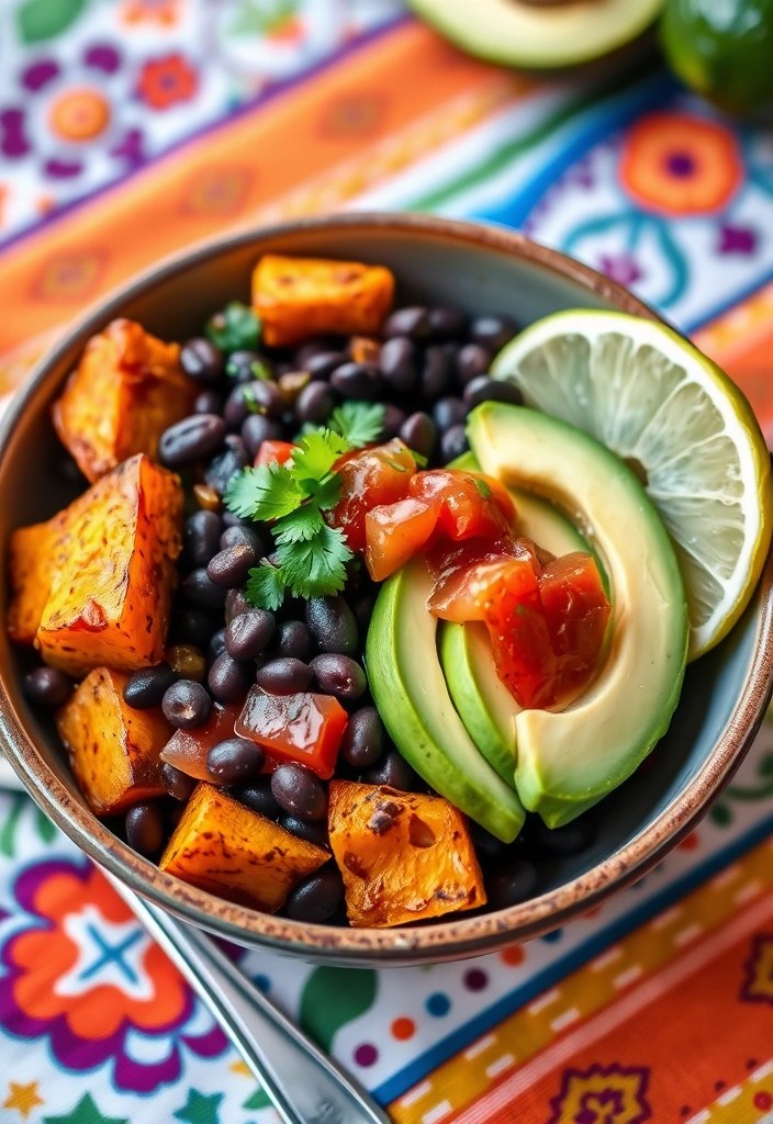 12 Quick Healthy Lunch Recipes You Can Make in 30 Minutes or Less! - 10. Sweet Potato & Black Bean Bowl