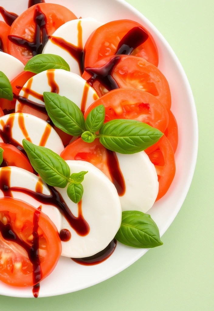 12 Quick Healthy Lunch Recipes You Can Make in 30 Minutes or Less! - 8. Caprese Salad with Balsamic Reduction