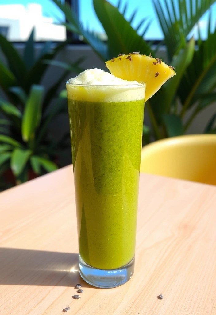 13 Delicious Healthy Meal Smoothies for Instant Energy (Don’t Miss #8!) - 1. Tropical Green Energy Smoothie