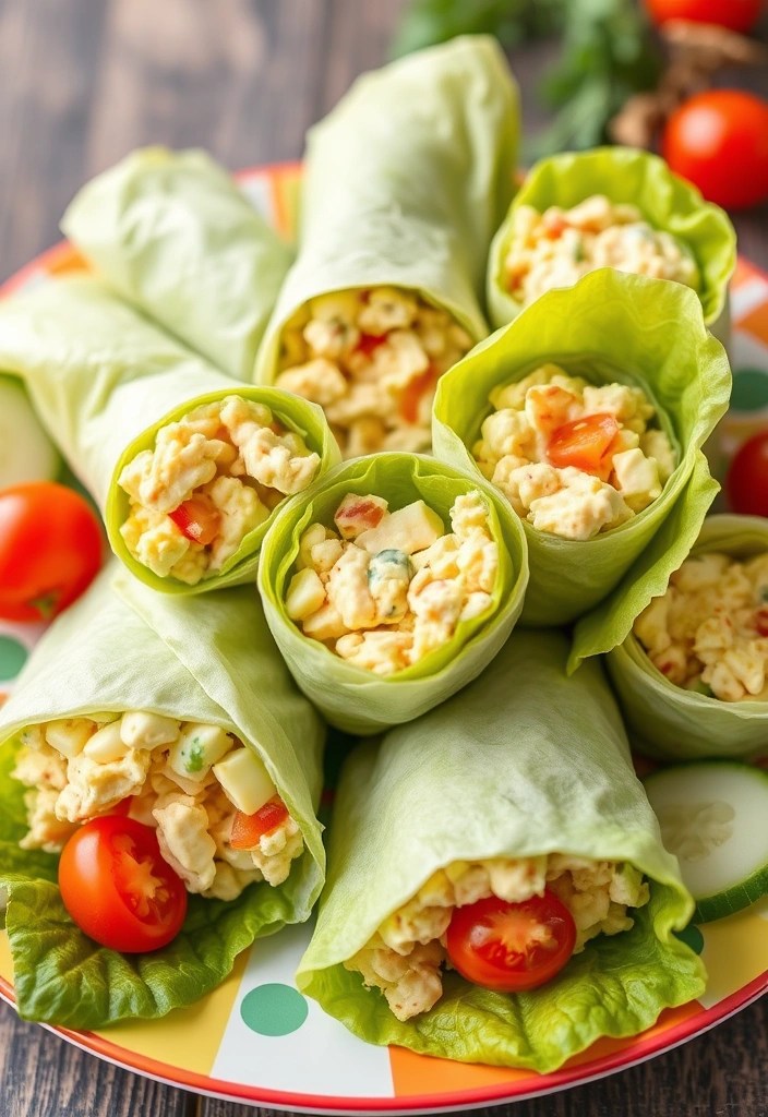 13 Satisfying Low-Carb Lunches You Can Make in Minutes (#8 Will Blow Your Mind!) - 3. Egg Salad Lettuce Wraps