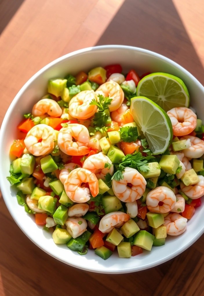 13 Satisfying Low-Carb Lunches You Can Make in Minutes (#8 Will Blow Your Mind!) - 5. Shrimp and Avocado Salad