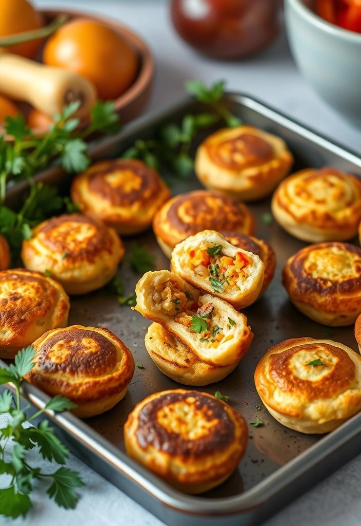 13 Seasonal Healthy Kids Lunch Ideas That Celebrate Fresh Ingredients! - 13. Savory Pancake Bites