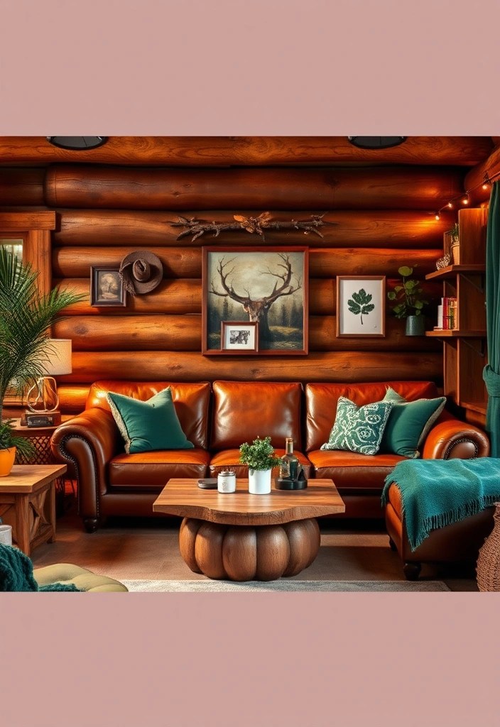 14 Color Schemes for Your Living Room That Will Set the Perfect Ambiance! - 10. Rustic Brown and Forest Green