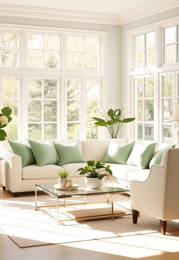 14 Color Schemes for Your Living Room That Will Set the Perfect Ambiance! - 3. Soft Sage and Cream