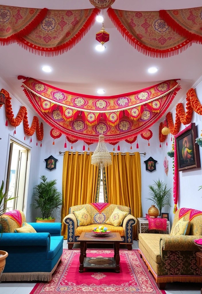 14 Cozy Ramadan Decor Ideas for Heartwarming Family Gatherings (You’ll Wish You Knew #6!) - 7. Festive Banners and Garlands
