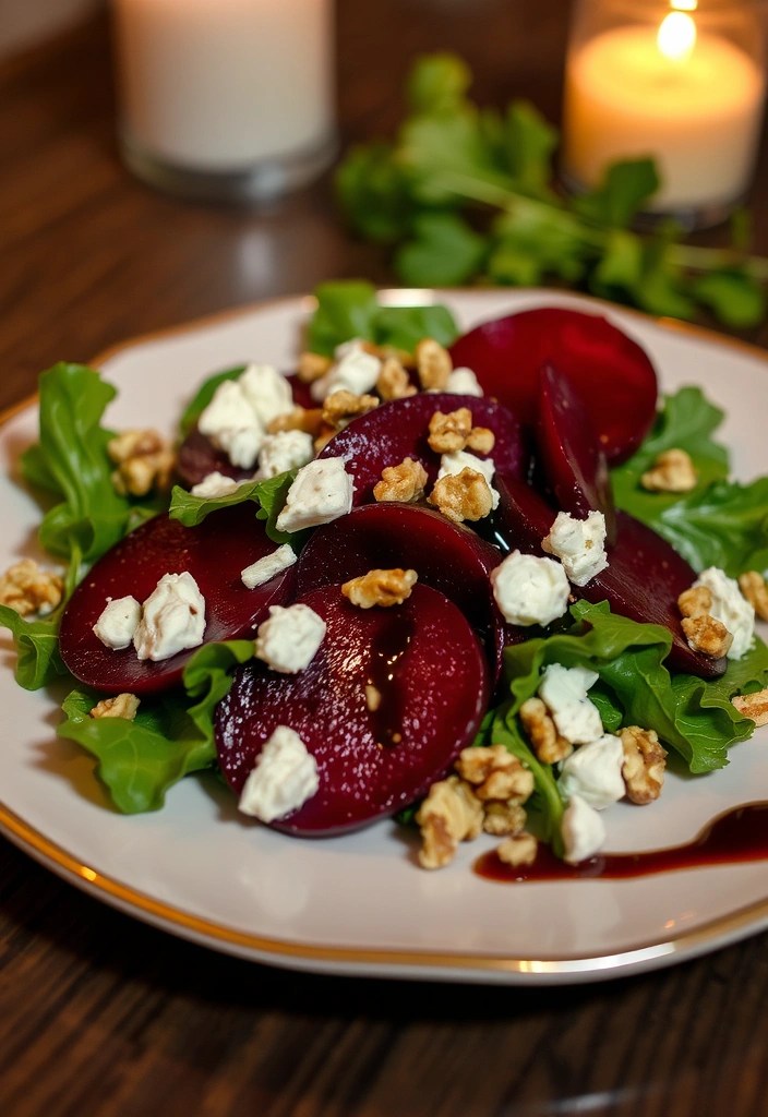 14 Romantic Healthy Meals for Valentine's Day That Are Better Than Chocolate! - 7. Beet and Goat Cheese Salad