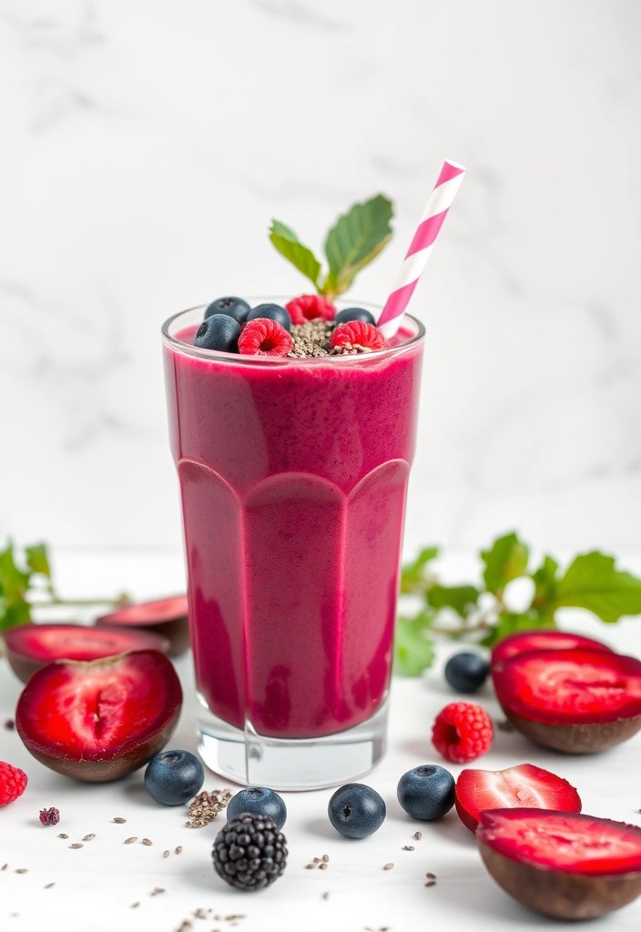 15 Delicious Healthy Smoothies That Will Detox Your Body (You Won't Believe #7!) - 8. Beetroot Berry Detox