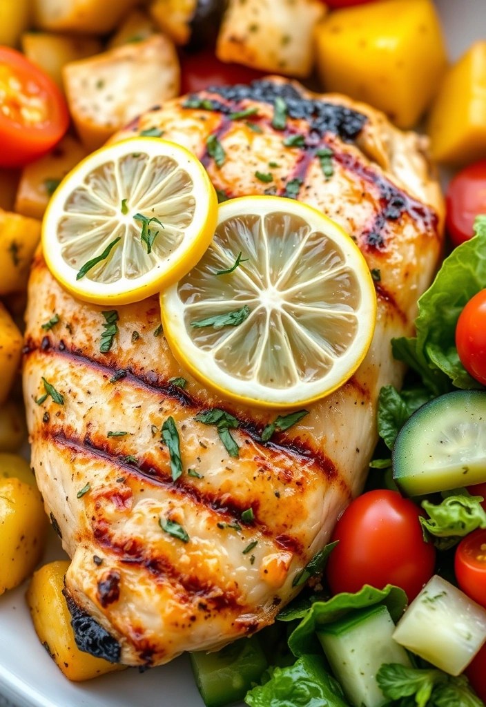 15 Healthy Dinner Recipes You Can Whip Up in 30 Minutes or Less (Your Family Will Love #7!) - 1. Lemon Herb Grilled Chicken