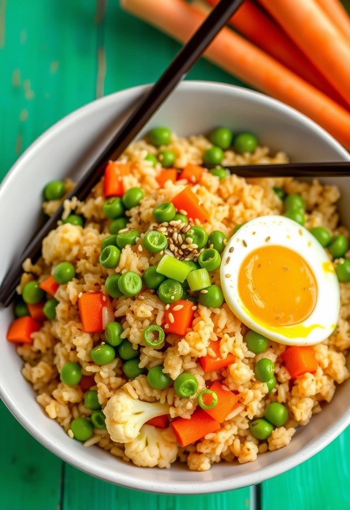 15 Healthy Dinner Recipes You Can Whip Up in 30 Minutes or Less (Your Family Will Love #7!) - 10. Cauliflower Fried Rice