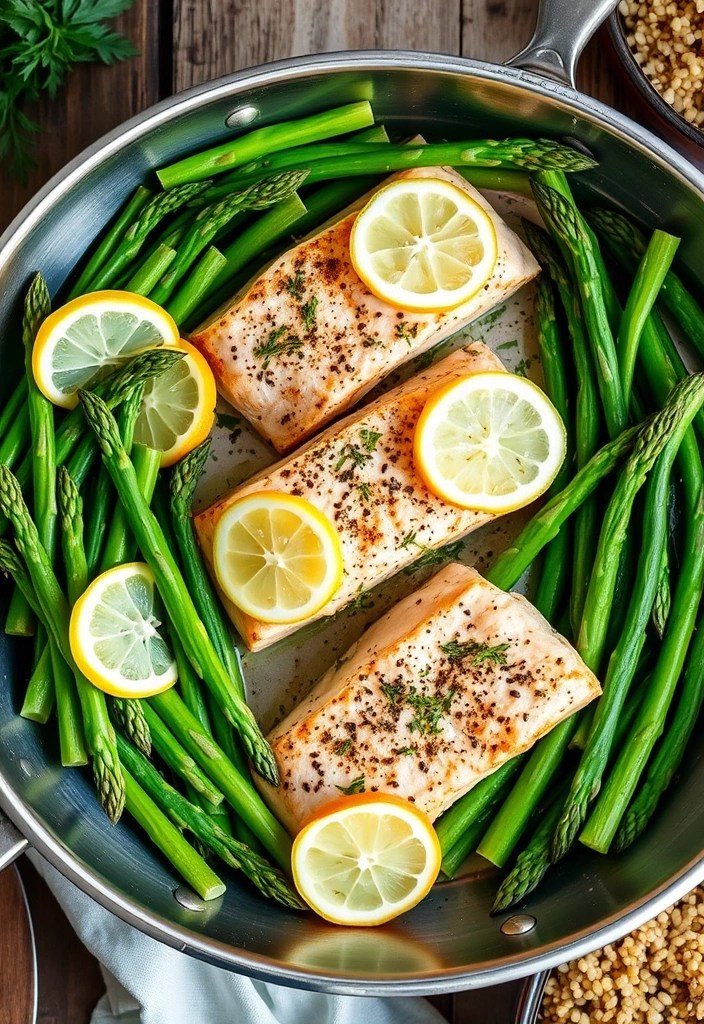 15 Healthy Dinner Recipes You Can Whip Up in 30 Minutes or Less (Your Family Will Love #7!) - 7. One-Pan Lemon Garlic Salmon
