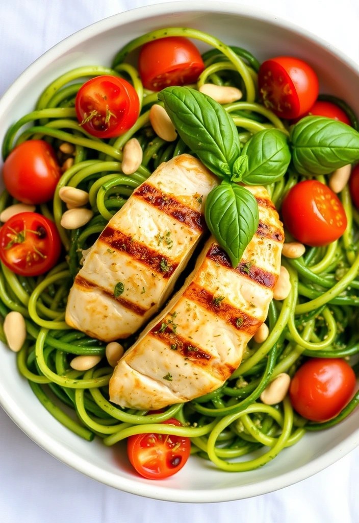 15 Healthy Dinner Recipes You Can Whip Up in 30 Minutes or Less (Your Family Will Love #7!) - 8. Zucchini Noodles with Pesto