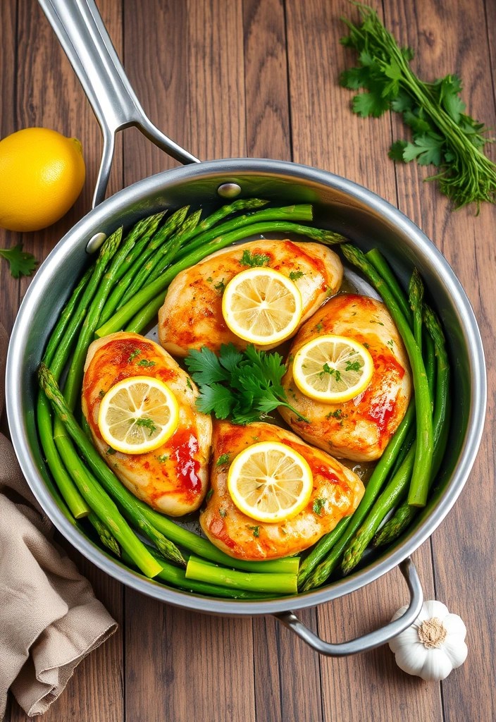 15 Quick and Easy Healthy Dinner Recipes for Busy Weeknights (Say Goodbye to Takeout!) - 1. One-Pan Lemon Garlic Chicken and Asparagus
