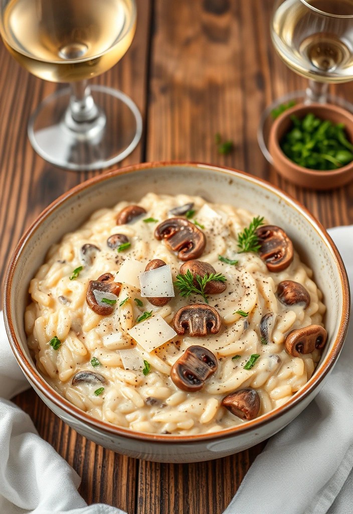 15 Quick and Easy Healthy Dinner Recipes for Busy Weeknights (Say Goodbye to Takeout!) - 10. Creamy Mushroom Risotto