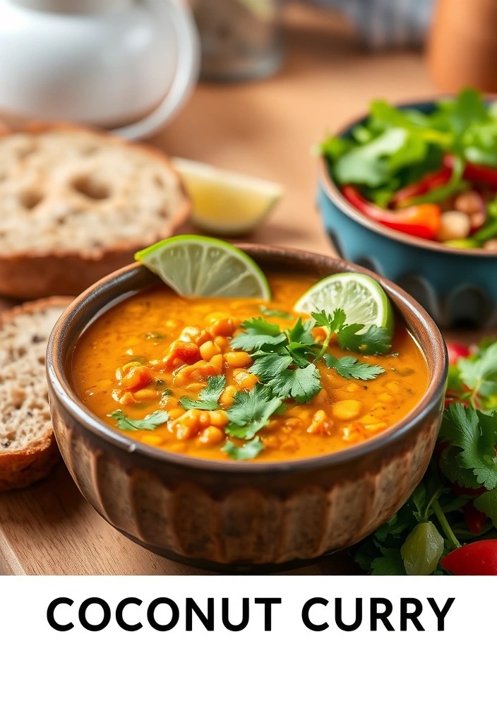 15 Quick and Easy Healthy Dinner Recipes for Busy Weeknights (Say Goodbye to Takeout!) - 15. Coconut Curry Lentil Soup
