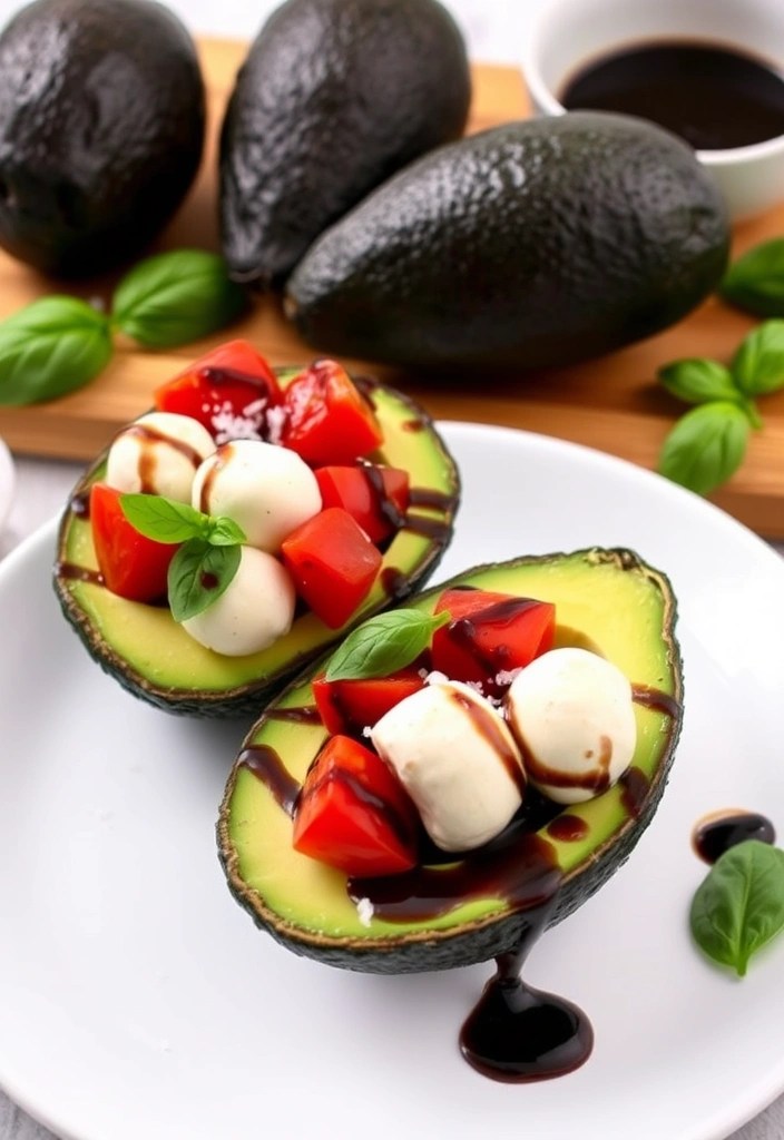 15 Quick and Easy Healthy Dinner Recipes for Busy Weeknights (Say Goodbye to Takeout!) - 4. Caprese Stuffed Avocados