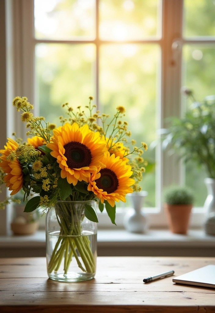 16 Floral Decor Hacks for Your Home Office (Number 10 Will Change Everything!) - 6. Seasonal Flower Rotations