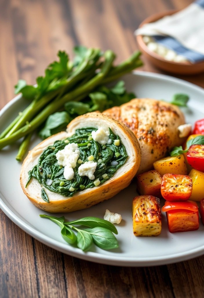 16 Sustainable Recipes That Are Good for You and the Planet (You’ll Love #5!) - 11. Spinach & Feta Stuffed Chicken Breast