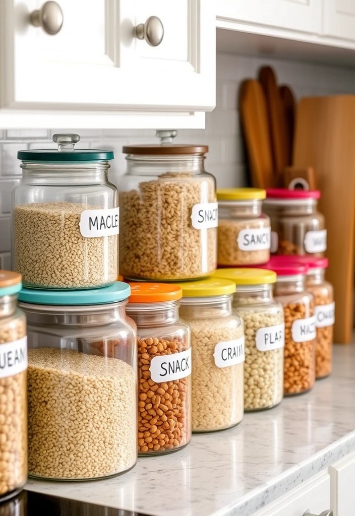 17 Small Kitchen Hacks That Maximize Space and Style (You Need to Try #5!) - 11. Decorative Storage Jars
