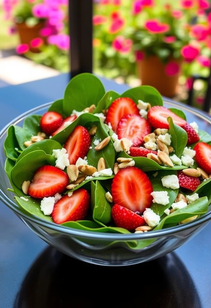 18 Healthy Salad Recipes That’ll Make You Want to Eat Your Greens (Don't Miss #11!) - 11. Strawberry Spinach Salad