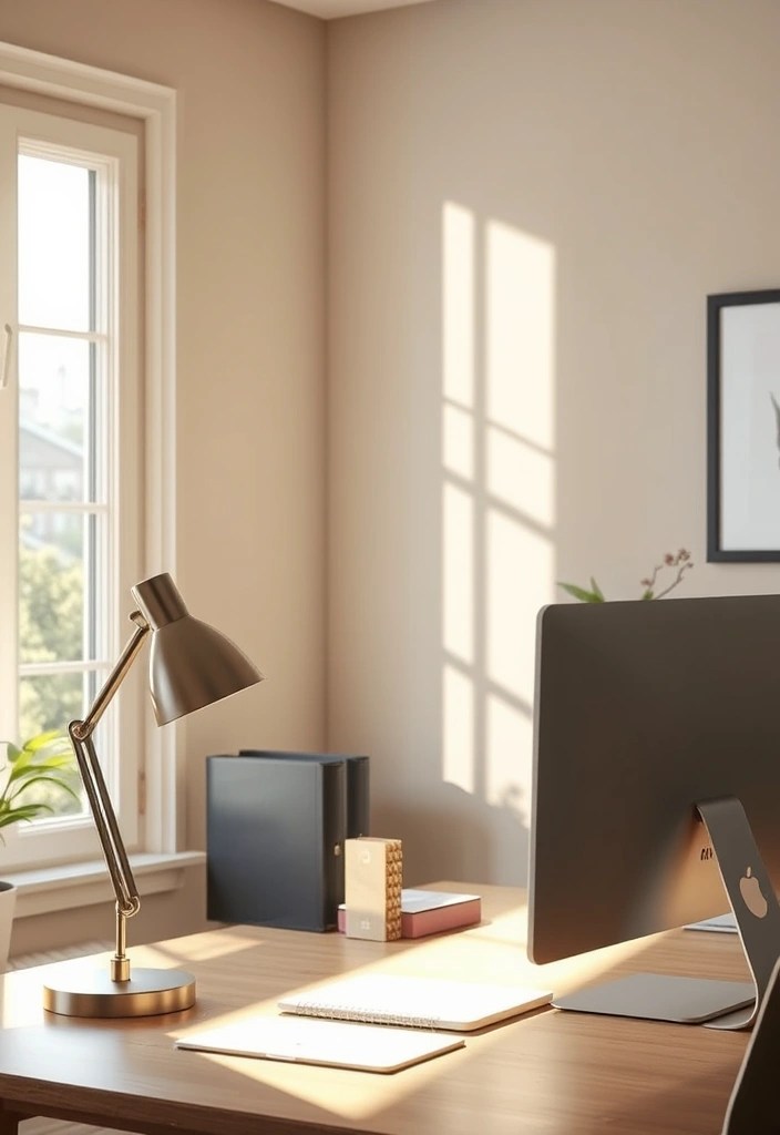 19 Genius Home Office Organization Tips to Declutter Your Space and Boost Your Efficiency! - 14. Optimize Your Lighting