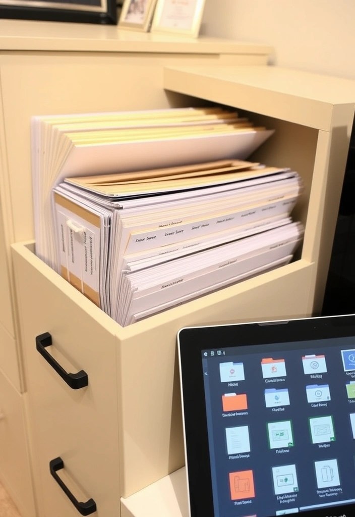 19 Genius Home Office Organization Tips to Declutter Your Space and Boost Your Efficiency! - 15. Implement a Filing System