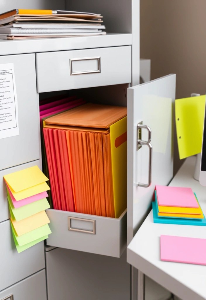 19 Genius Home Office Organization Tips to Declutter Your Space and Boost Your Efficiency! - 4. Color Code Your Files