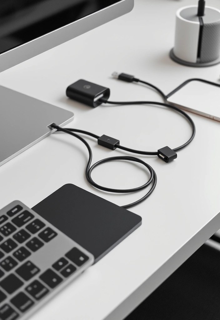 19 Genius Home Office Organization Tips to Declutter Your Space and Boost Your Efficiency! - 5. Keep Cords Under Control