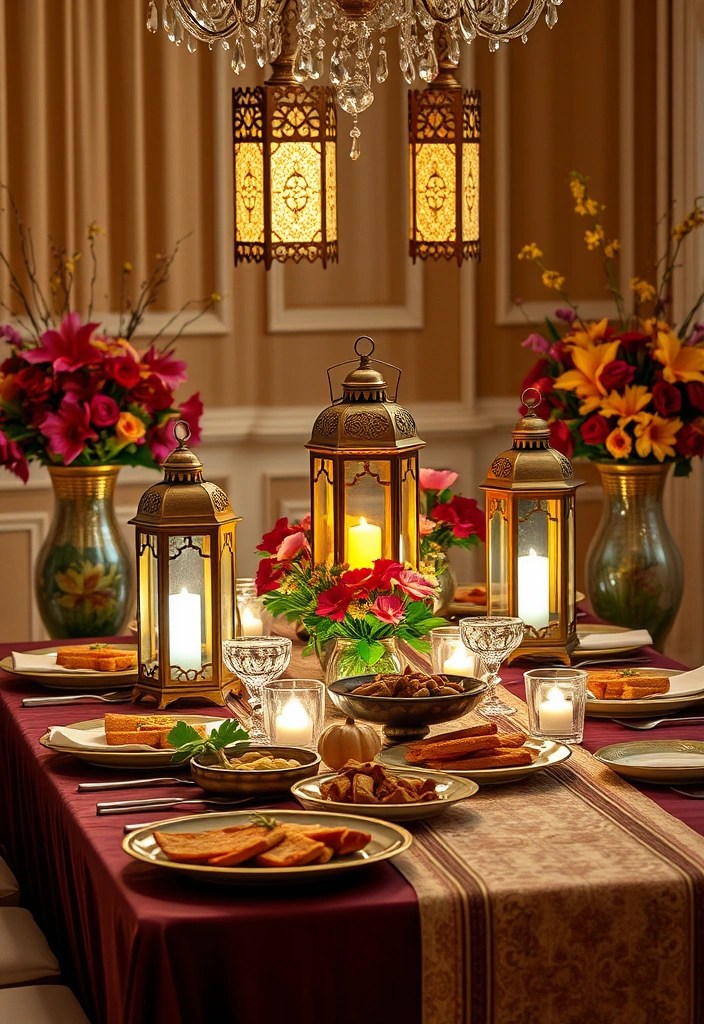 19 Magical Lighting Ideas for Ramadan Decor That Will Set the Perfect Mood! - 4. Glowing Lantern Centerpieces