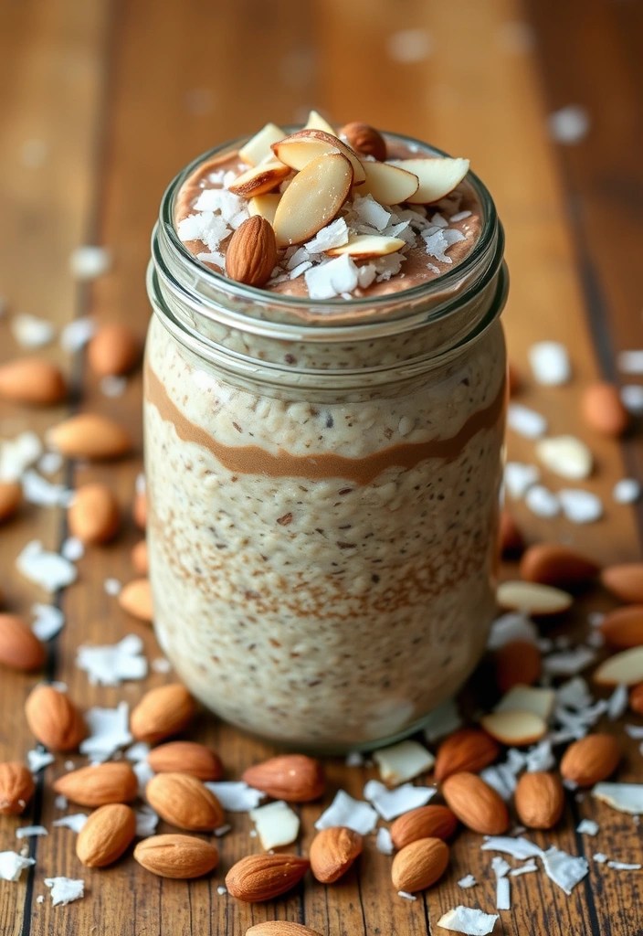 19 Overnight Oats Recipes You’ll Want to Wake Up to Every Morning (Especially #11!) - 12. Almond Joy Overnight Oats