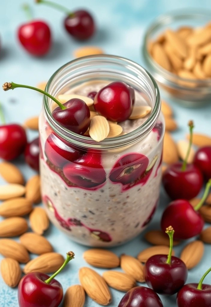19 Overnight Oats Recipes You’ll Want to Wake Up to Every Morning (Especially #11!) - 14. Cherry Almond Overnight Oats
