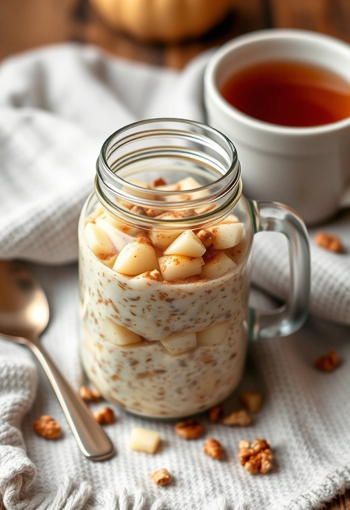 19 Overnight Oats Recipes You’ll Want to Wake Up to Every Morning (Especially #11!) - 4. Cinnamon Apple Pie Oats