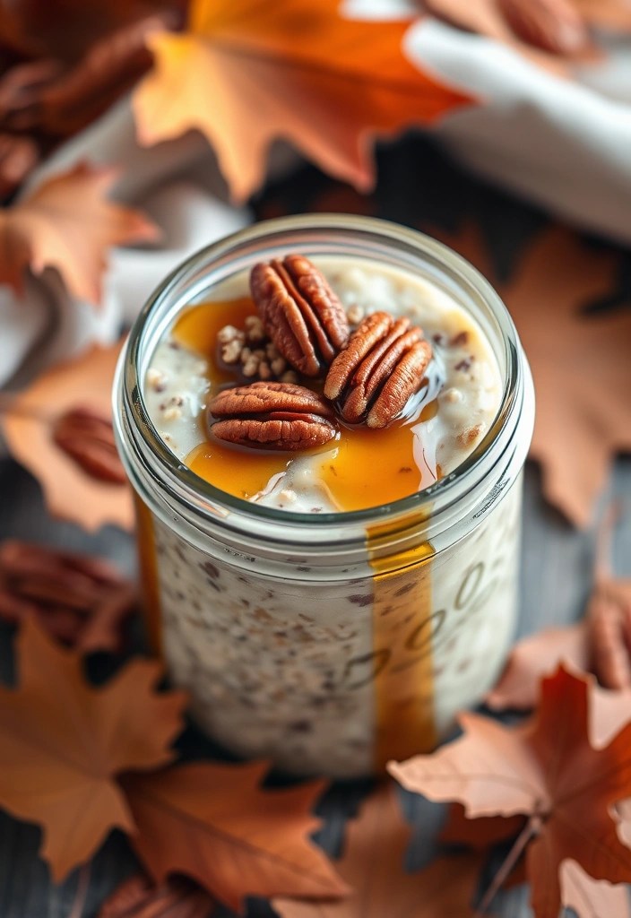 19 Overnight Oats Recipes You’ll Want to Wake Up to Every Morning (Especially #11!) - 6. Maple Pecan Pie Oats