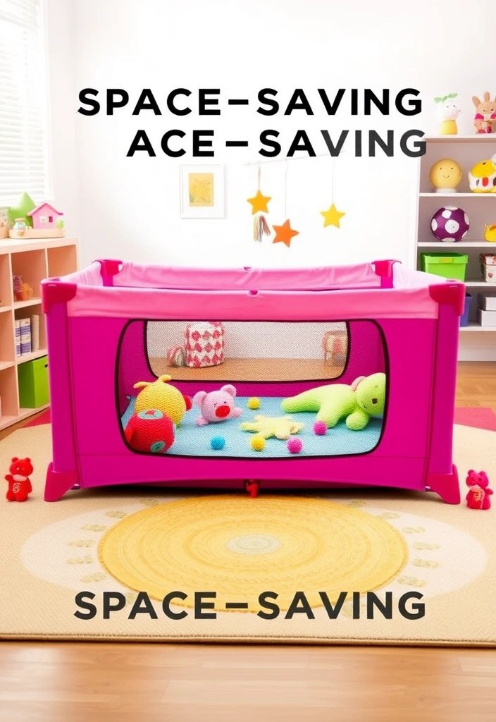 19 Space-Saving Nursery Furniture Ideas That Are Stylish AND Functional (#11 Is a Must-See!) - 10. Space-Saving Play Yard