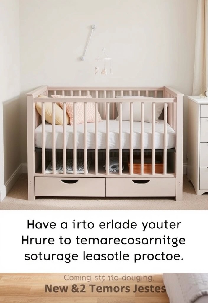 19 Space-Saving Nursery Furniture Ideas That Are Stylish AND Functional (#11 Is a Must-See!) - 9. Crib with Built-in Storage