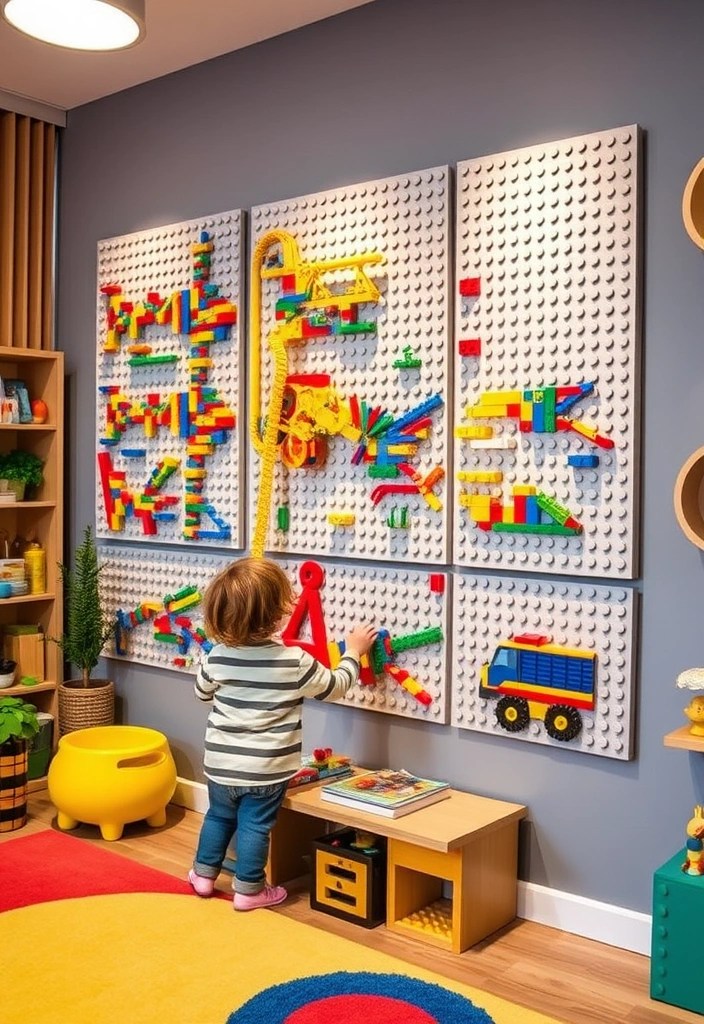 20 Fun Kids Room Decor Ideas That Your Children Will Adore! - 18. Customizable LEGO Wall