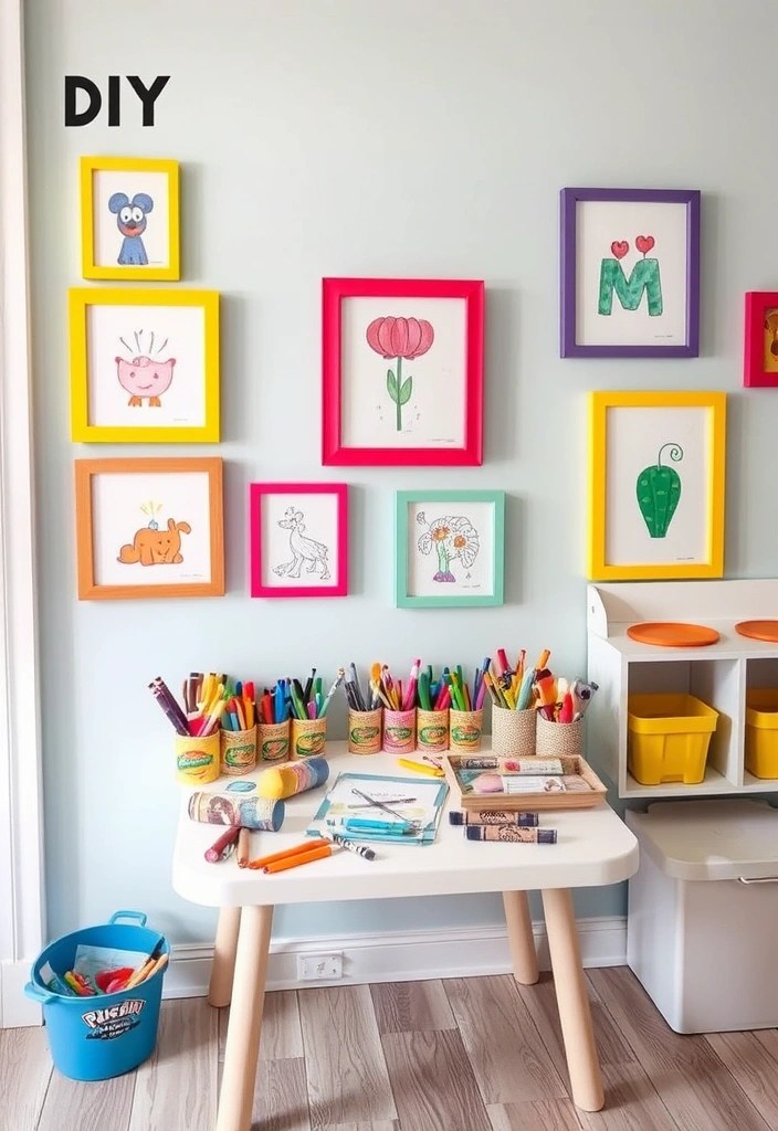 20 Fun Kids Room Decor Ideas That Your Children Will Adore! - 5. Create a DIY Art Station