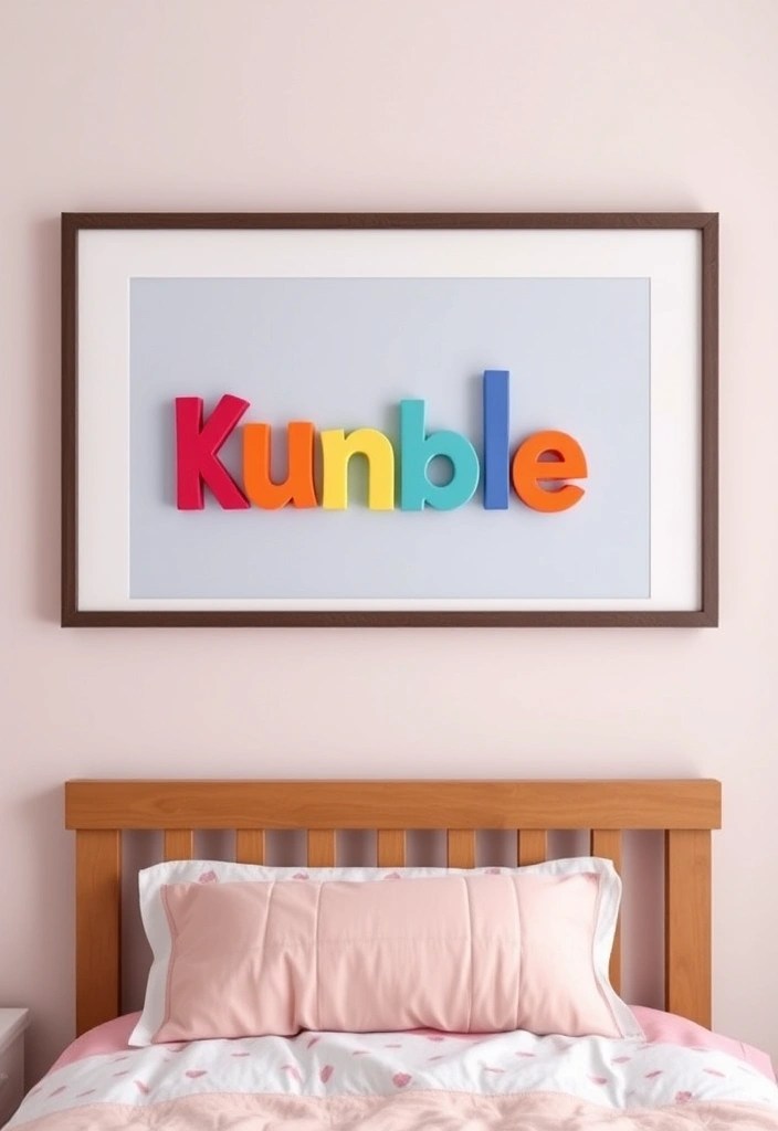20 Fun Kids Room Decor Ideas That Your Children Will Adore! - 7. Personalized Name Art