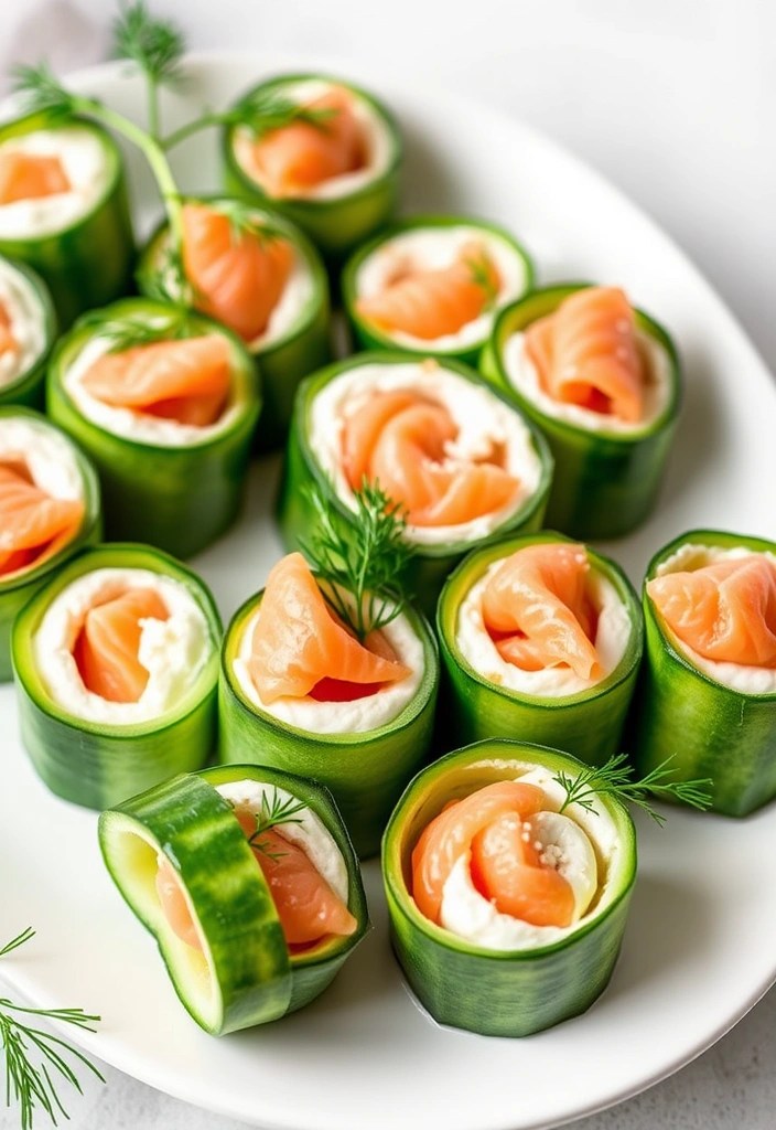 20 Guilt-Free Healthy Snacks You Can Make in Minutes (Say Goodbye to Junk Food!) - 16. Cucumber Roll-Ups