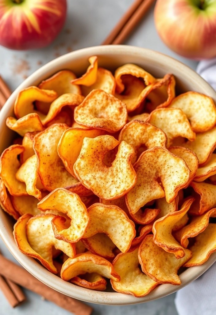 20 Guilt-Free Healthy Snacks You Can Make in Minutes (Say Goodbye to Junk Food!) - 17. Baked Apple Chips