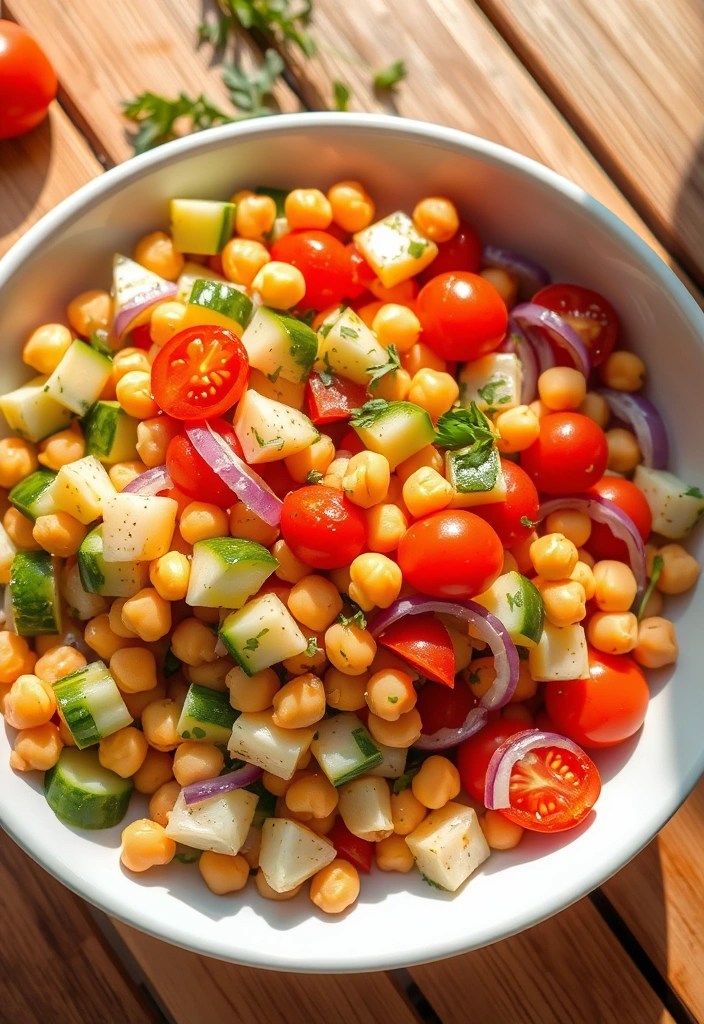 20 Quick Healthy Dinner Recipes for Busy Nights (You Won't Believe #9!) - 5. Chickpea Salad with Lemon Vinaigrette