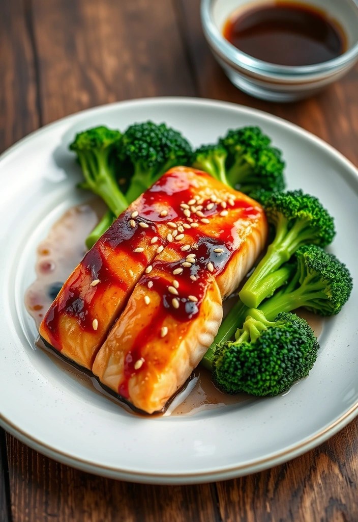 20 Quick Healthy Dinner Recipes for Busy Nights (You Won't Believe #9!) - 6. Teriyaki Salmon with Broccoli