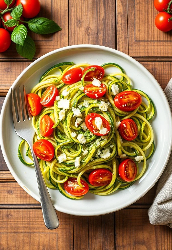 20 Quick Healthy Dinner Recipes for Busy Nights (You Won't Believe #9!) - 9. Zucchini Noodles with Pesto