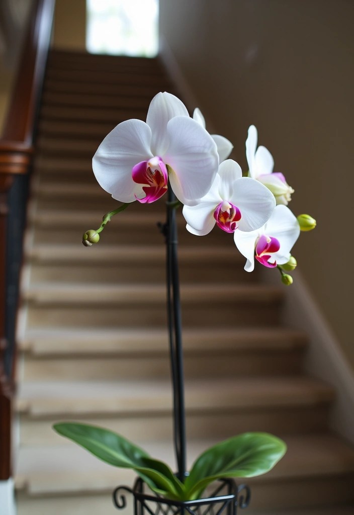 21 Beautiful Plants Perfect for Your Stairs (Greenery Goals Achieved!) - 21. Moth Orchid (Phalaenopsis)