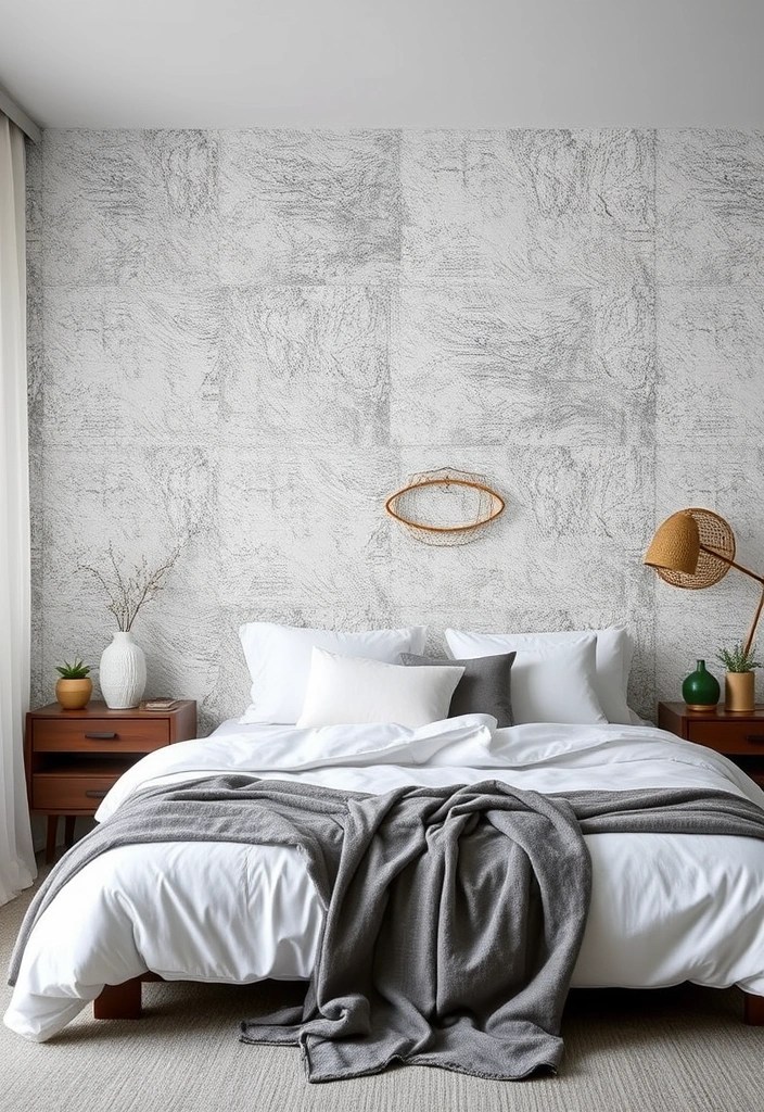 21 Dreamy Bedroom Makeovers That Cost Less Than $100 (You Won't Believe #7!) - 10. Textured Walls: Paint and Wallpaper