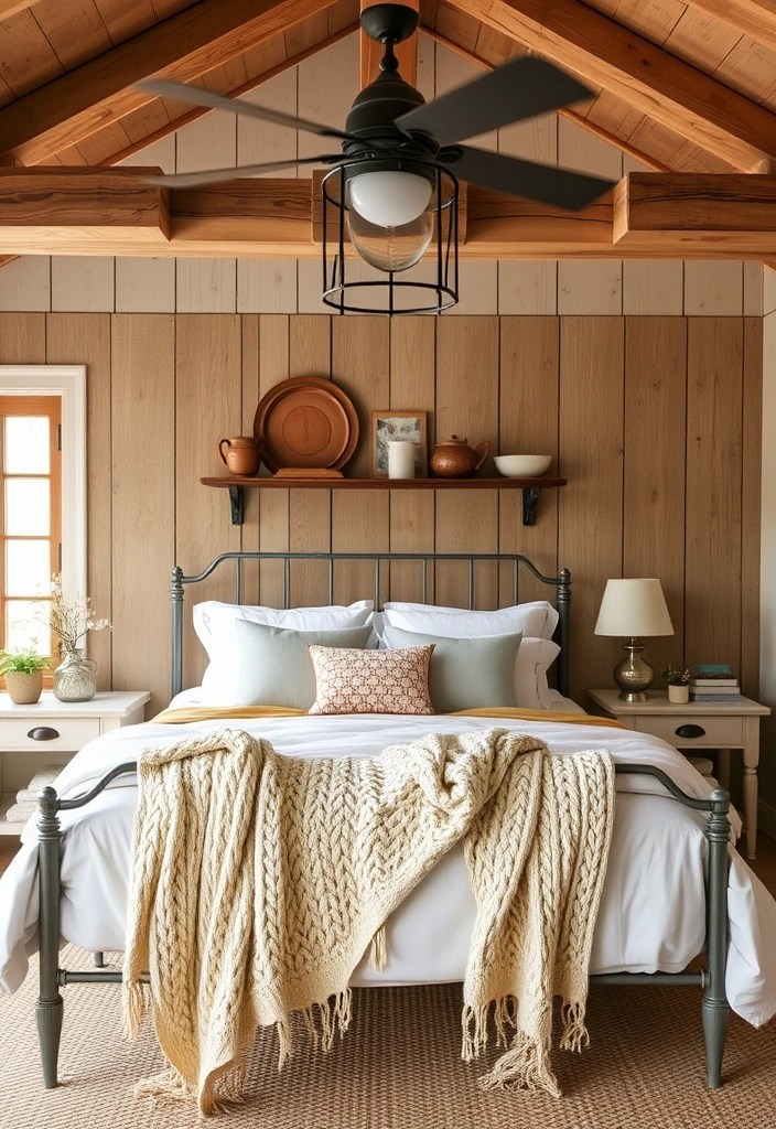 21 Dreamy Bedroom Makeovers That Cost Less Than $100 (You Won't Believe #7!) - 16. Rustic Retreat: Farmhouse Elements